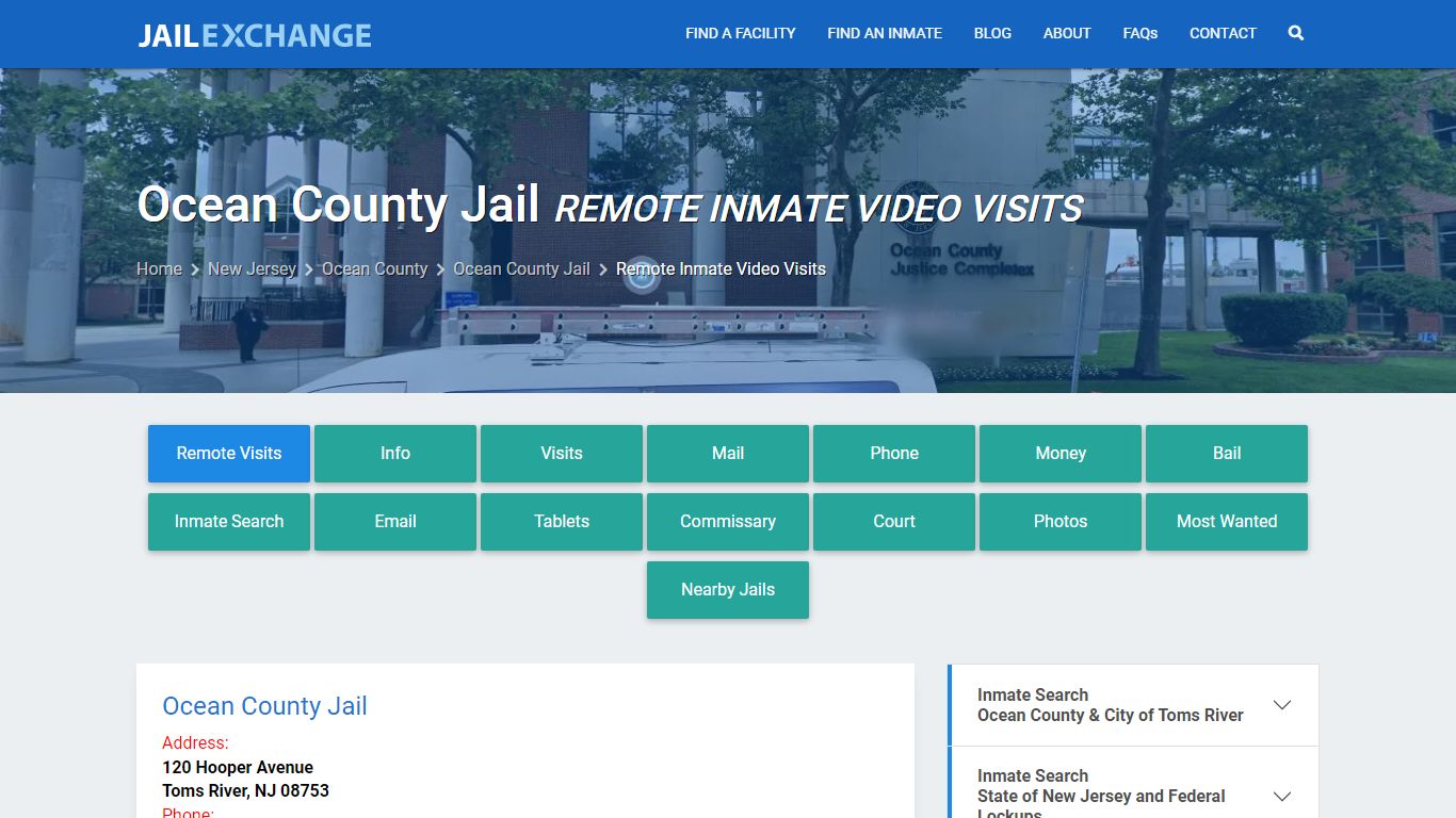 Video Visitation - Ocean County Jail, NJ - Jail Exchange